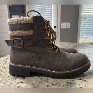 Cliffs Leather and Faux Fur Boots for Women